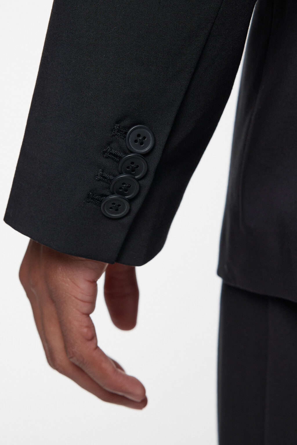 Пиджак прямой однобортный из костюмной ткани - цвет черный - 7