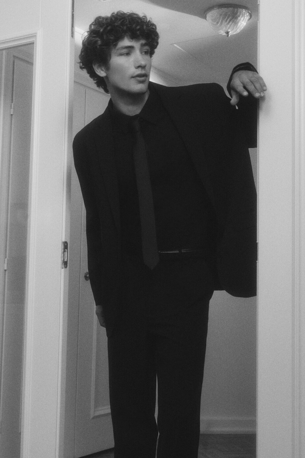 Пиджак прямой однобортный из костюмной ткани - цвет черный - 10