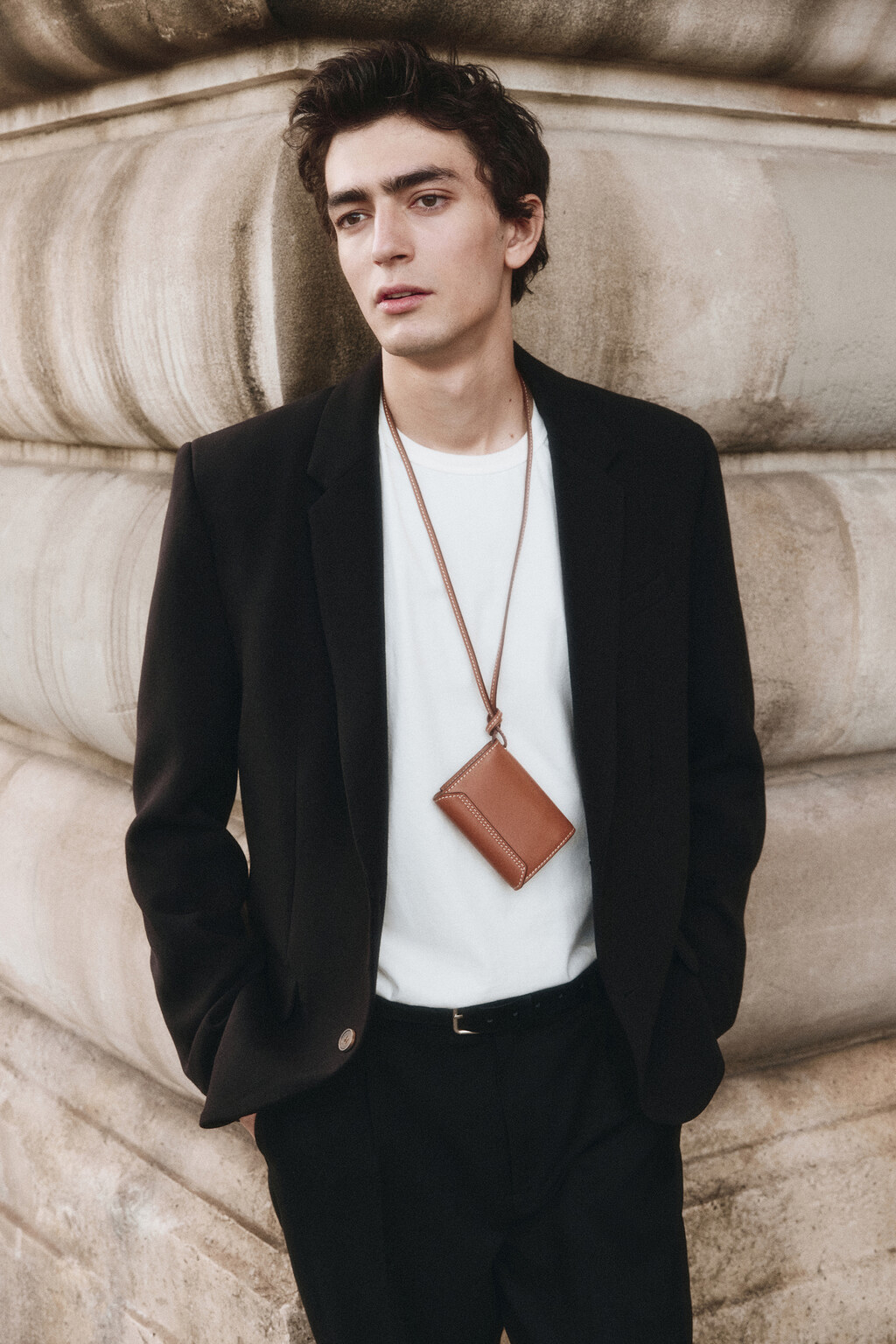 Пиджак прямой однобортный из костюмной ткани - цвет черный - 9