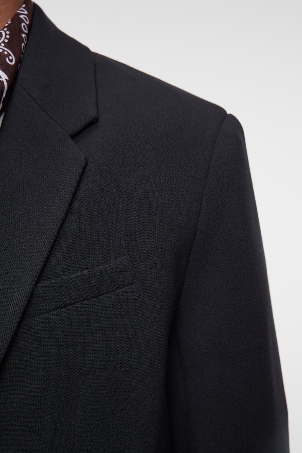 Пиджак прямой однобортный из костюмной ткани - цвет черный - 5