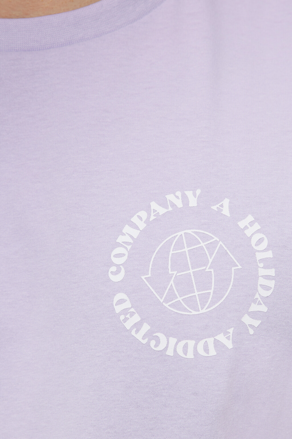 Футболка oversize хлопковая с принтом-надписью - цвет фиолетовый - 5