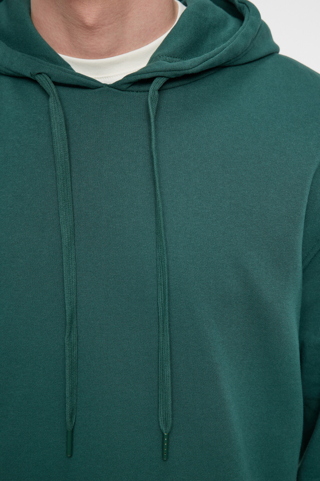 Толстовка базовая с капюшоном и карманом - цвет зеленый - 5