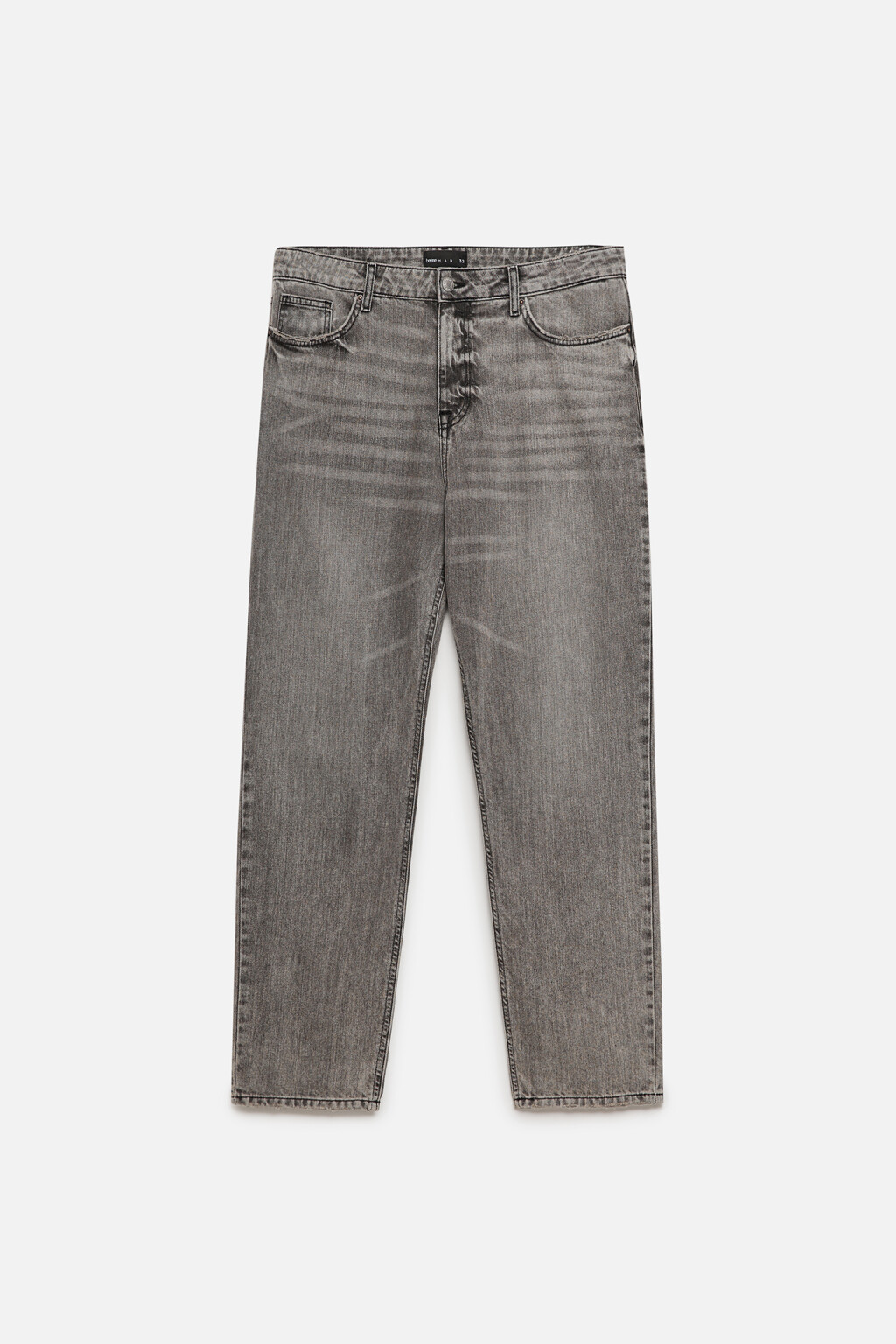 Джинсы relax fit зауженные со средней посадкой - цвет серый - 7