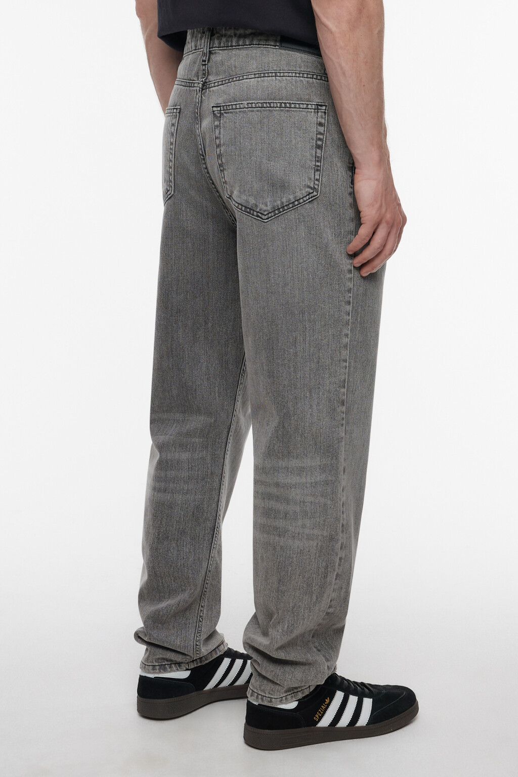 Джинсы relax fit зауженные со средней посадкой - цвет серый - 4