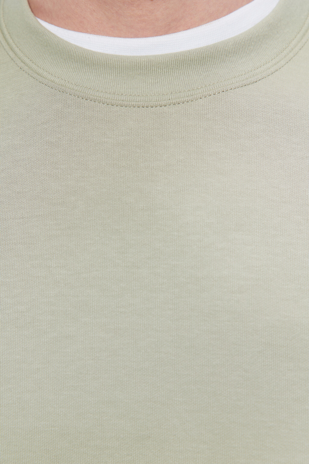 Свитшот regular fit хлопковый базовый - цвет зеленый - 5