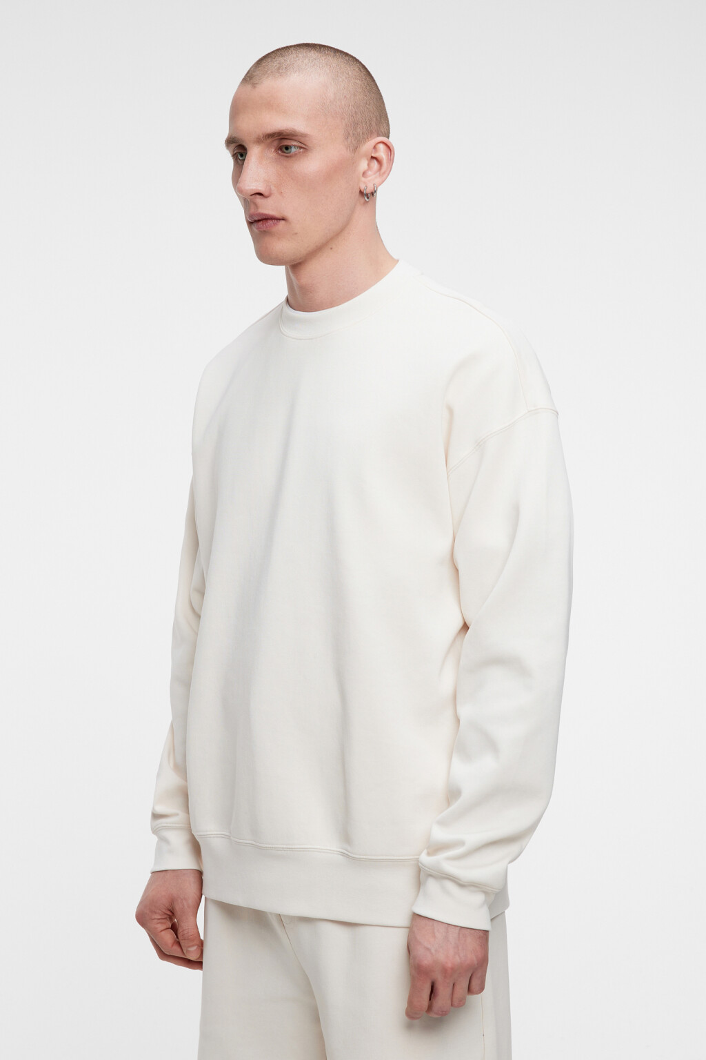 Свитшот regular fit хлопковый базовый - цвет бежевый - 4