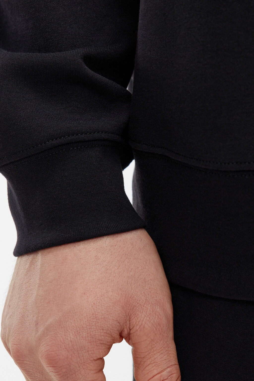 Свитшот regular fit хлопковый базовый - цвет черный - 6