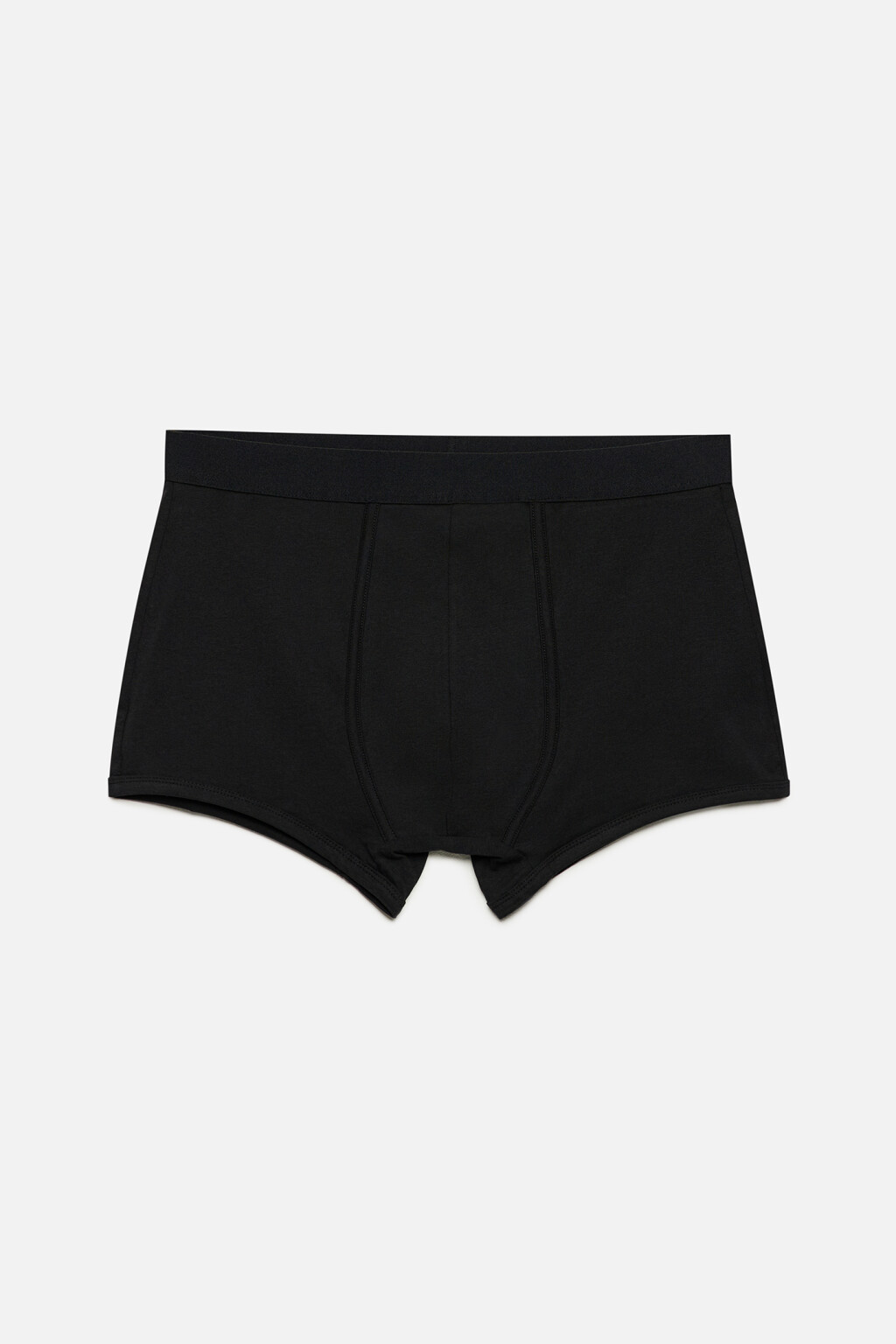 Трусы-боксеры хлопковые с контрастной отделкой - цвет черный - 1