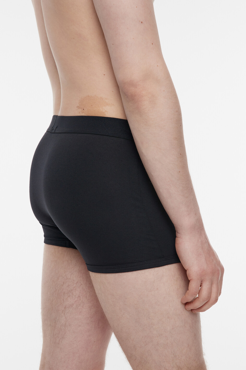 Трусы-боксеры хлопковые с контрастной отделкой - цвет черный - 3