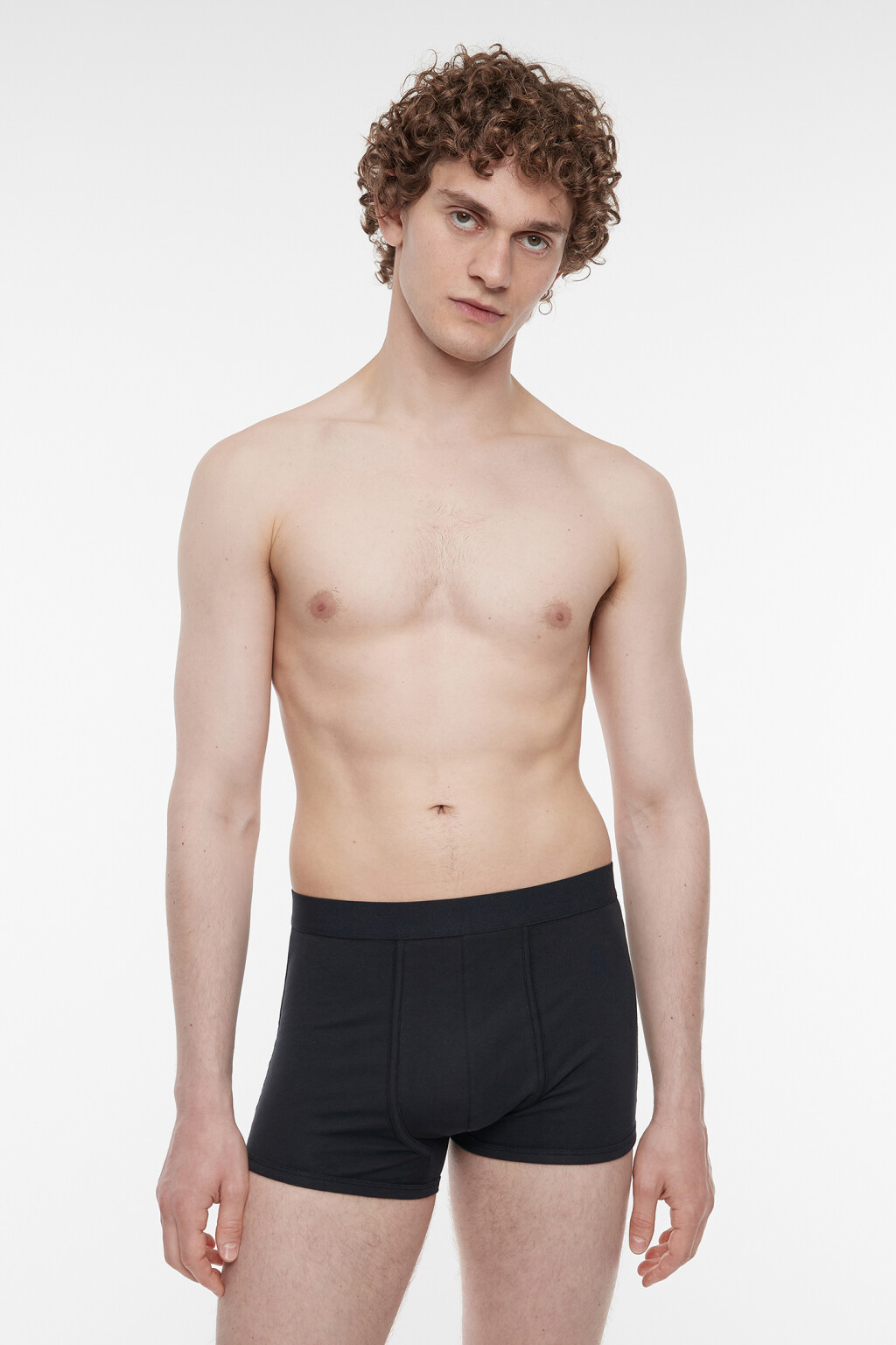 Трусы-боксеры хлопковые с контрастной отделкой - цвет черный - 4