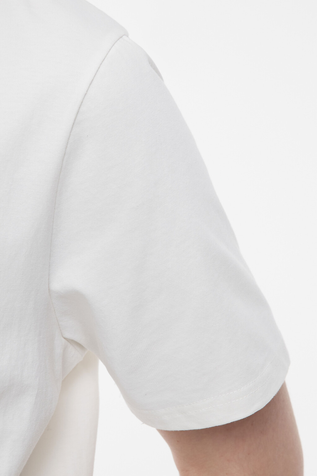 Футболка прямая хлопковая в базовых цветах - цвет белый - 5