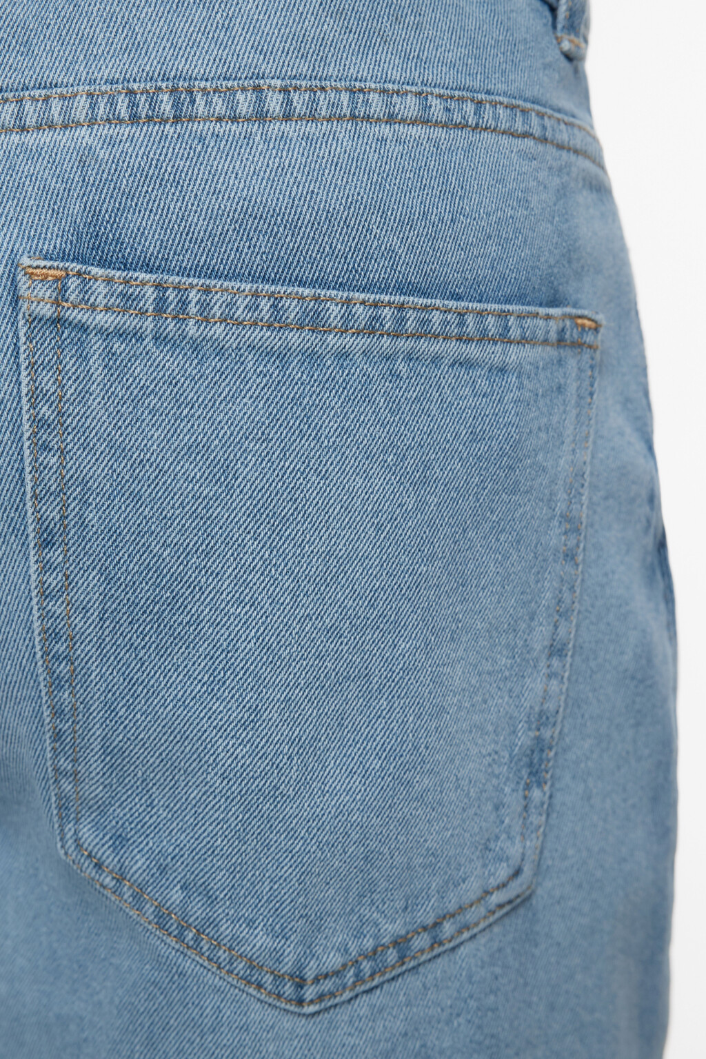 Шорты джинсовые прямые со средней посадкой - цвет голубой - 6