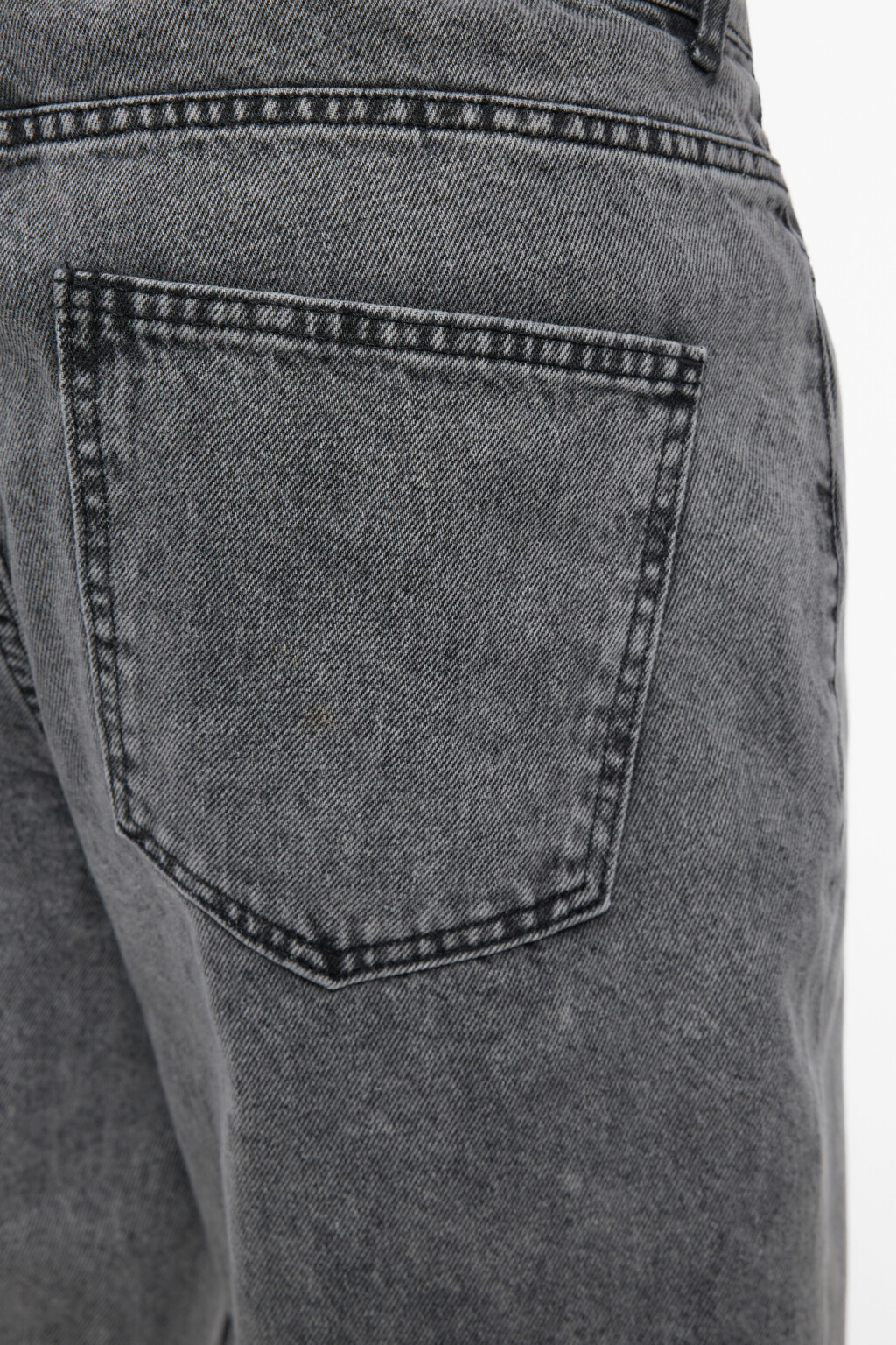 Шорты джинсовые прямые со средней посадкой - цвет серый - 5