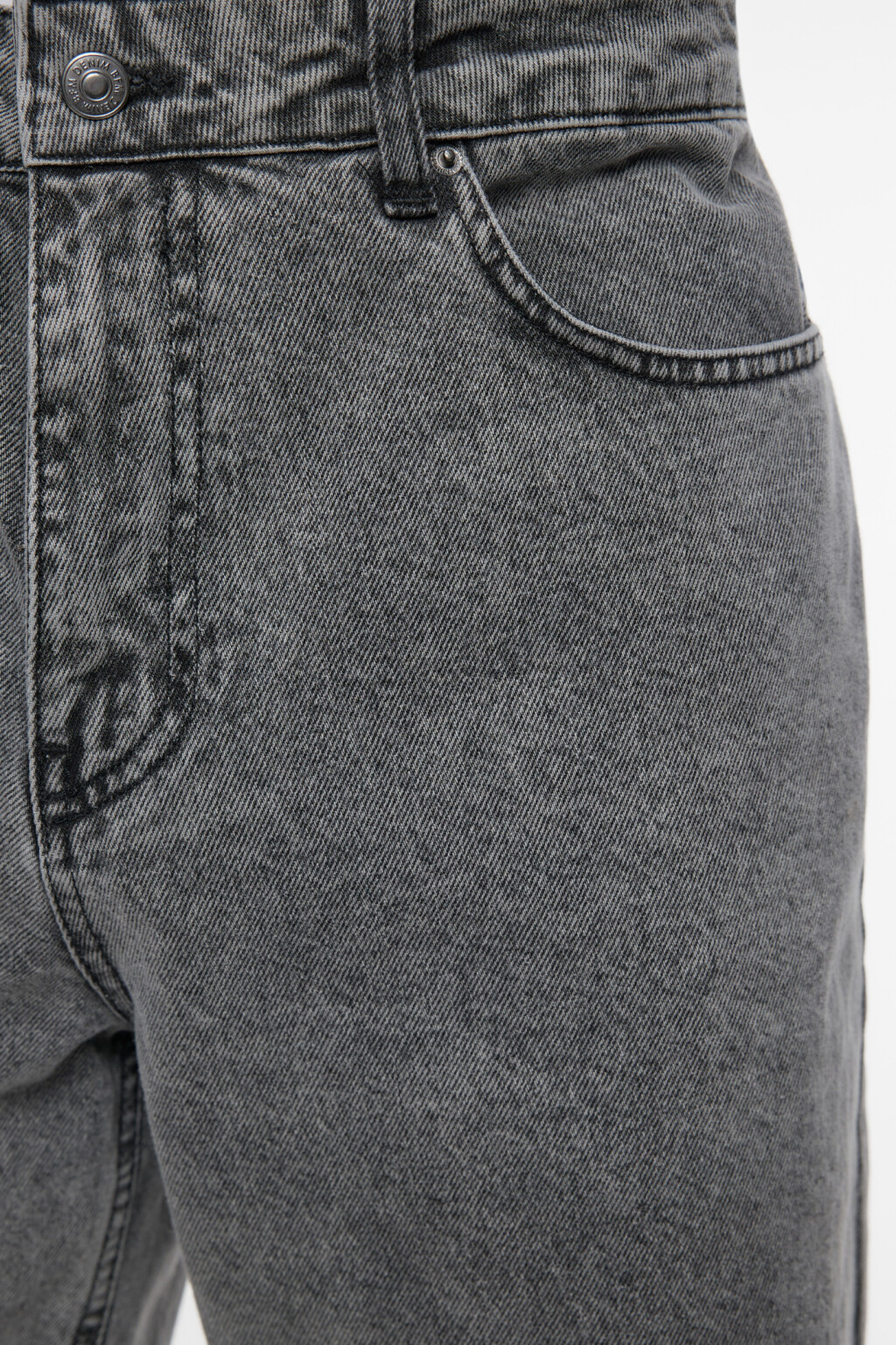 Шорты джинсовые прямые со средней посадкой - цвет серый - 6