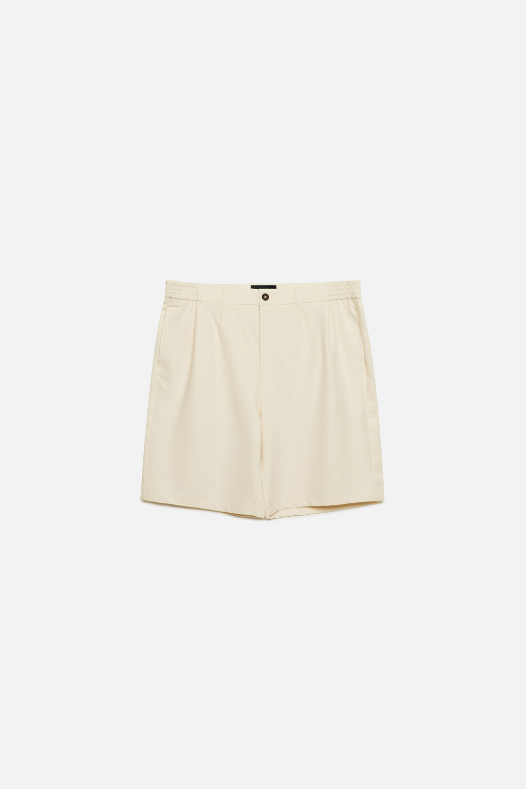 Шорты короткие прямые с поясом на завязках - цвет бежевый - 8