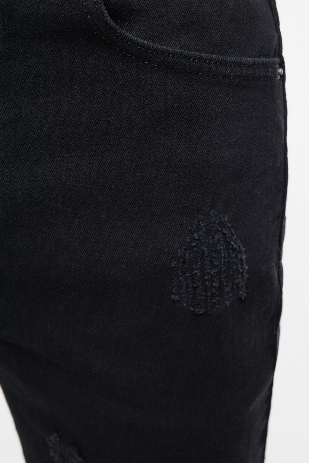 Джинсы skinny облегающие с рваными коленями - цвет черный - 5