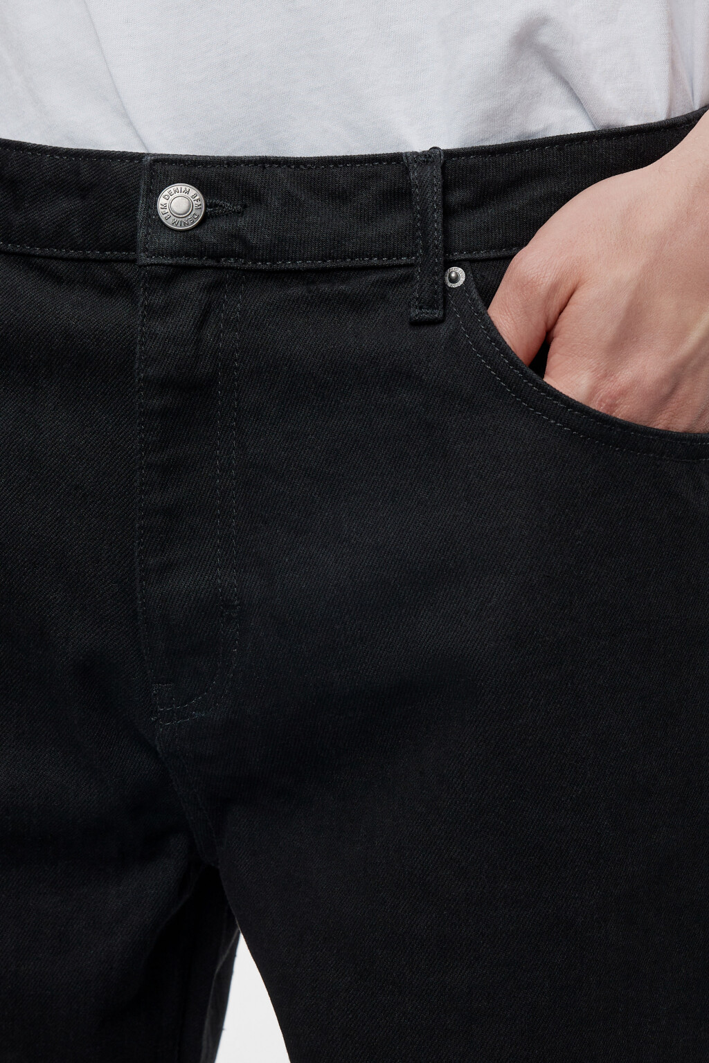 Джинсы wide leg широкие с вареным эффектом - цвет черный - 6