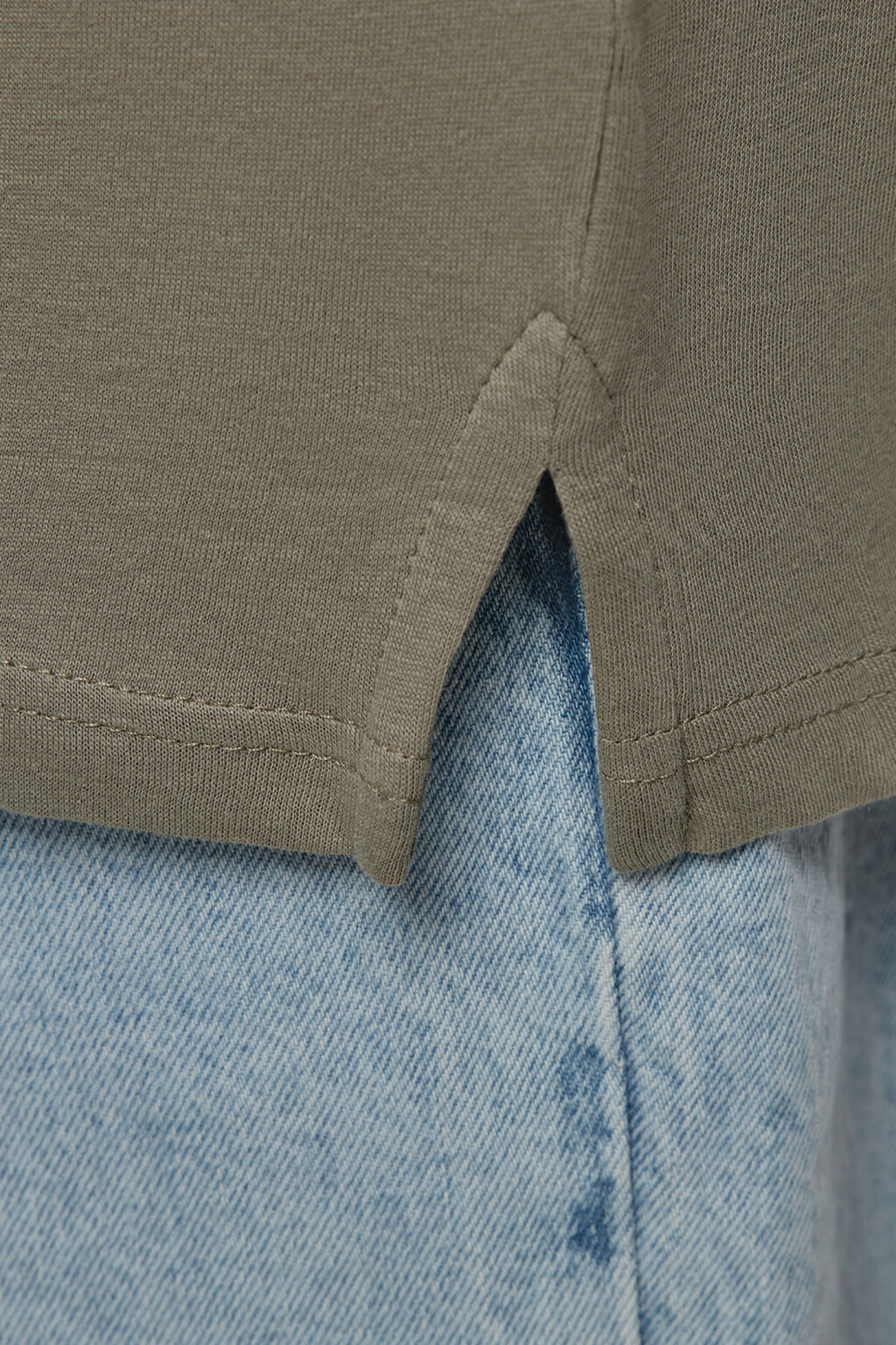 Футболка свободного кроя хлопковая без рукавов - цвет зеленый - 7