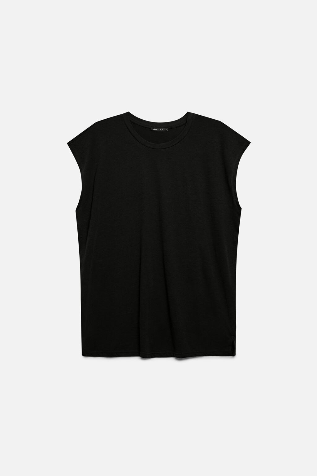 Футболка свободного кроя хлопковая без рукавов - цвет черный - 9
