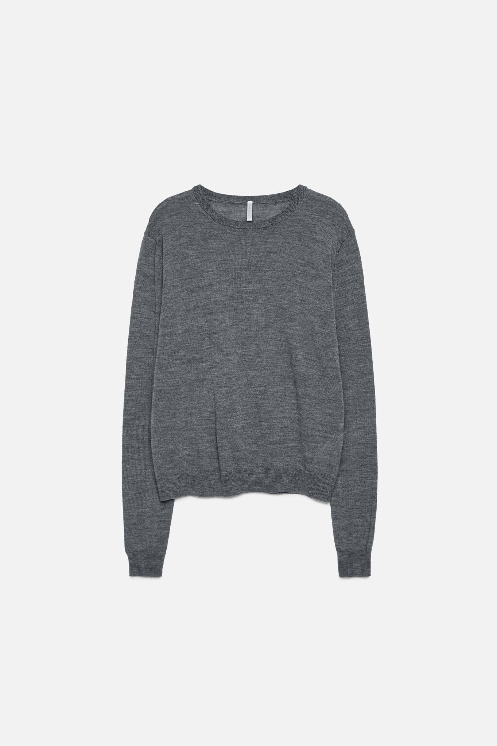 Свитер вязаный премиум из 100% шерсти мериноса - цвет серый - 7