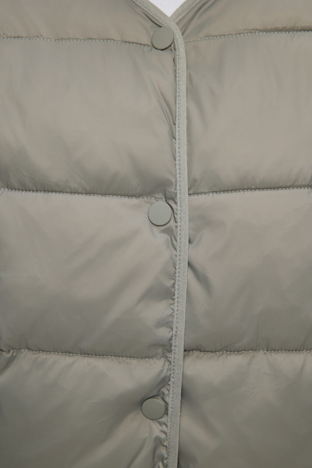 Куртка-рубашка стеганая ультралегкая без воротника - цвет зеленый - 5