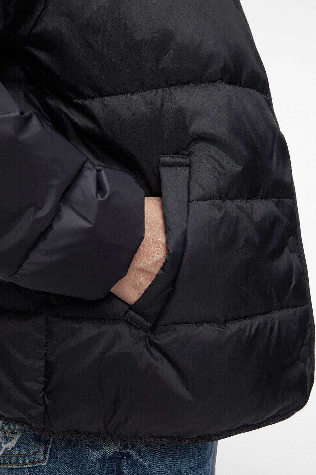 Куртка-рубашка стеганая ультралегкая без воротника - цвет черный - 6