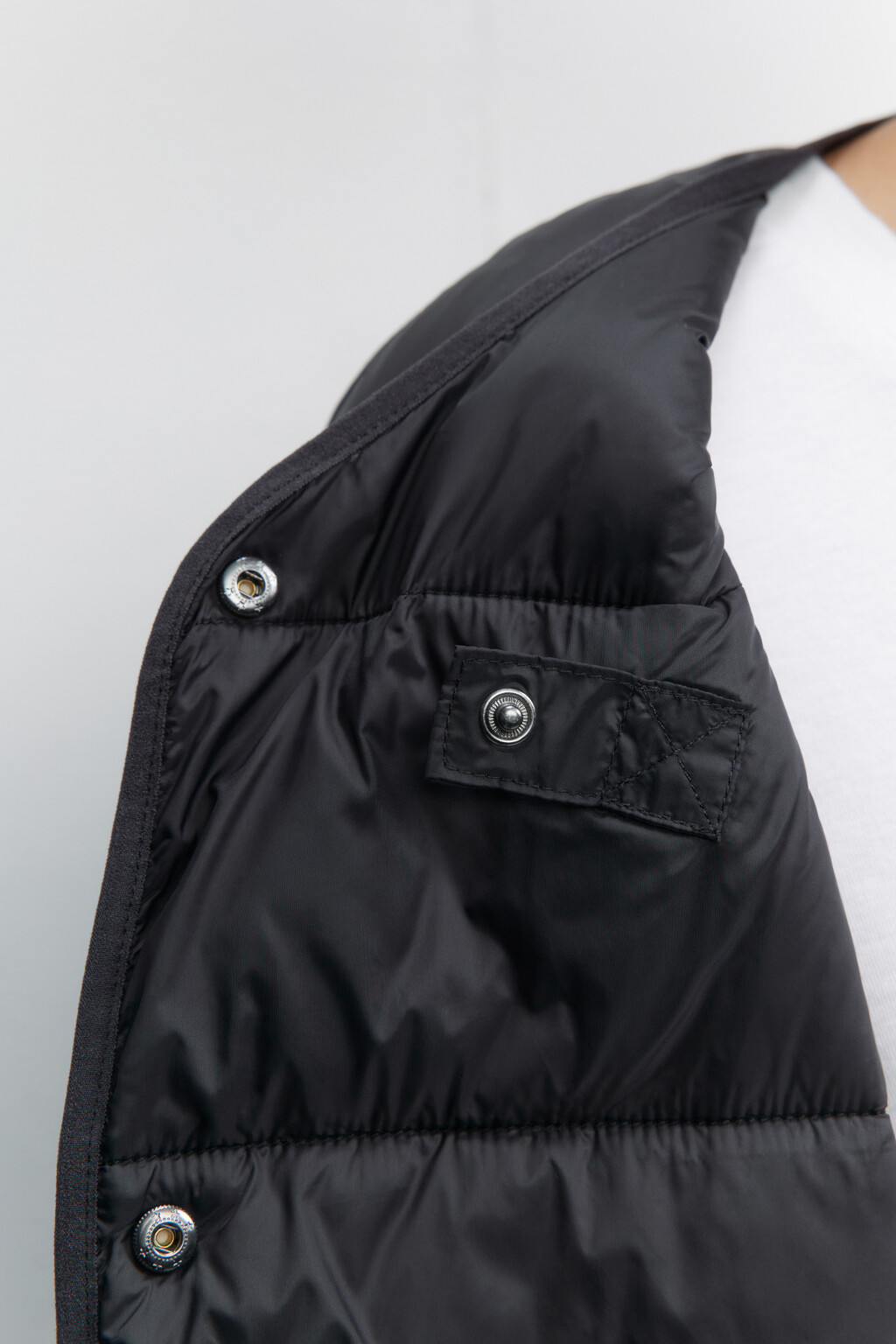 Куртка-рубашка стеганая ультралегкая без воротника - цвет черный - 10