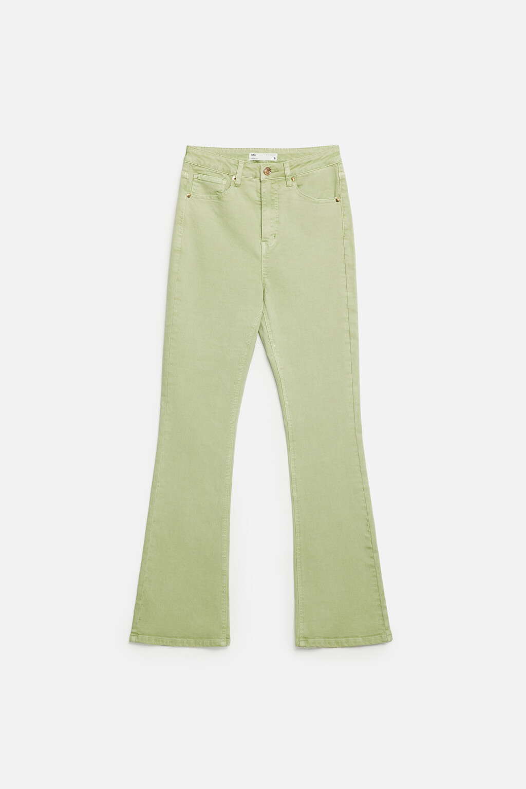 Джинсы клеш облегающие с высокой посадкой - цвет голубой - 7