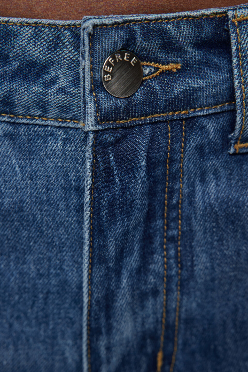 Джинсы широкие с высокой посадкой и эффектом кринкл - цвет голубой - 6