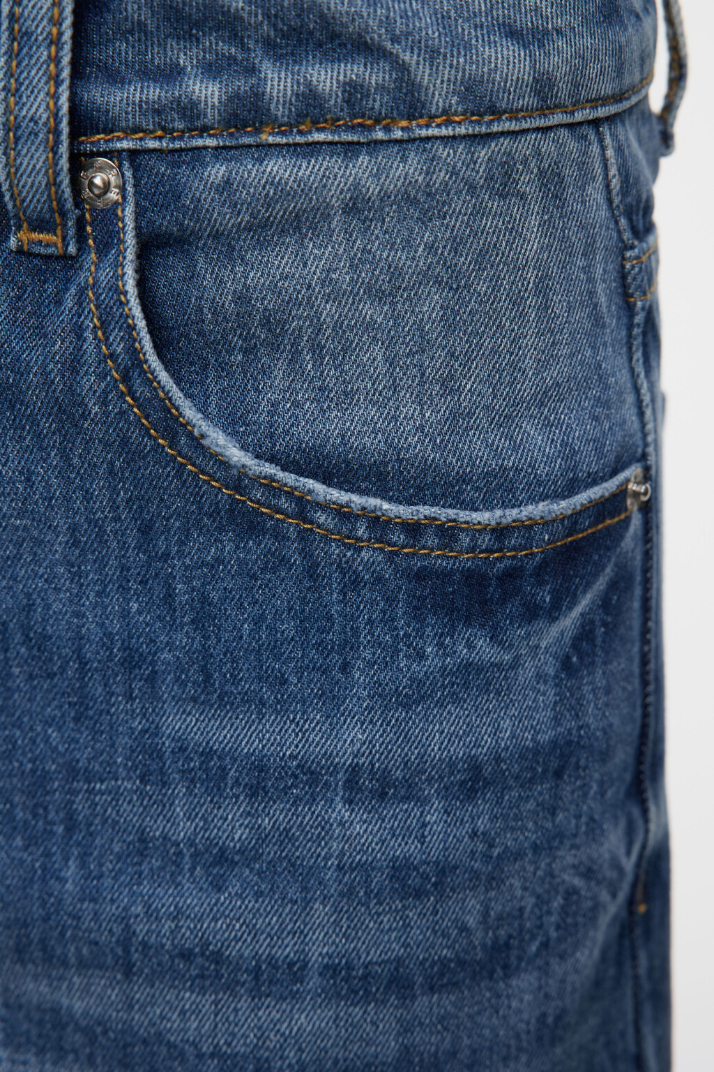 Джинсы широкие с высокой посадкой и эффектом кринкл - цвет голубой - 7