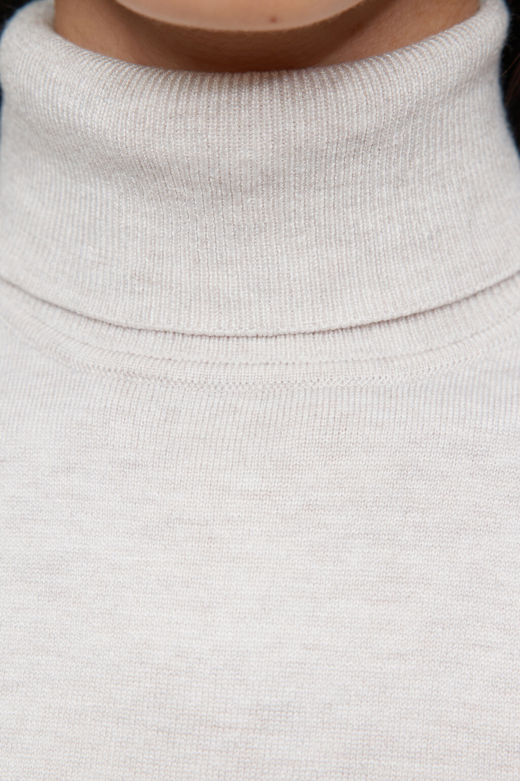 Водолазка вискозная облегающая без рукавов - цвет бежевый - 5