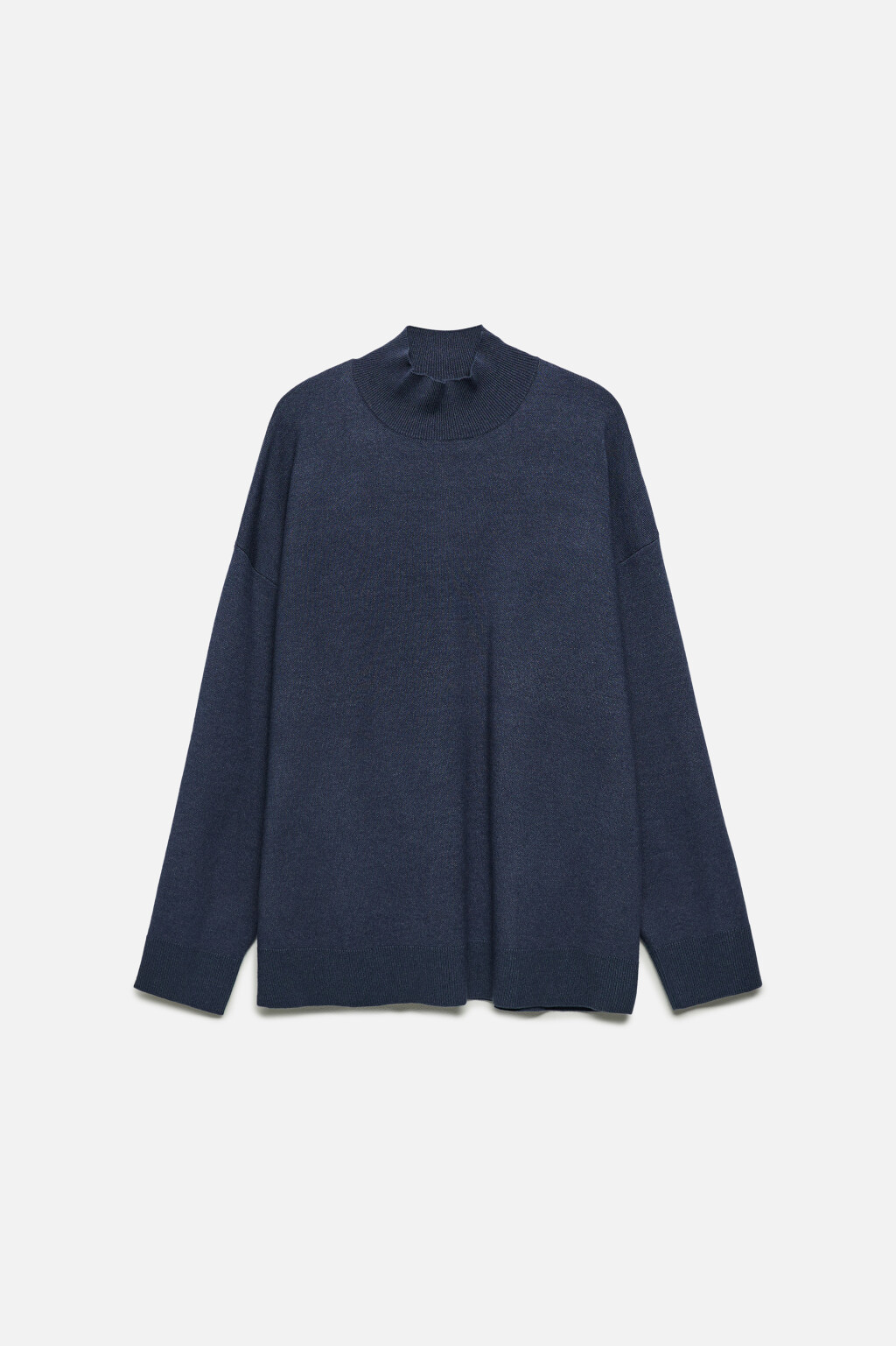 Свитер SOFTJUMPER оверсайз с воротником - цвет синий - 8