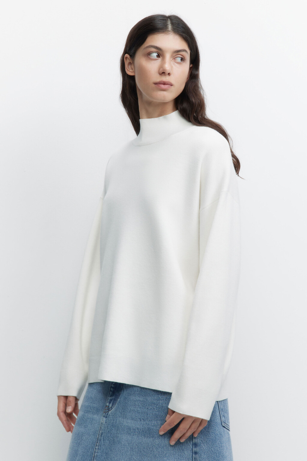 Свитер SOFTJUMPER оверсайз с воротником - цвет бежевый - 2