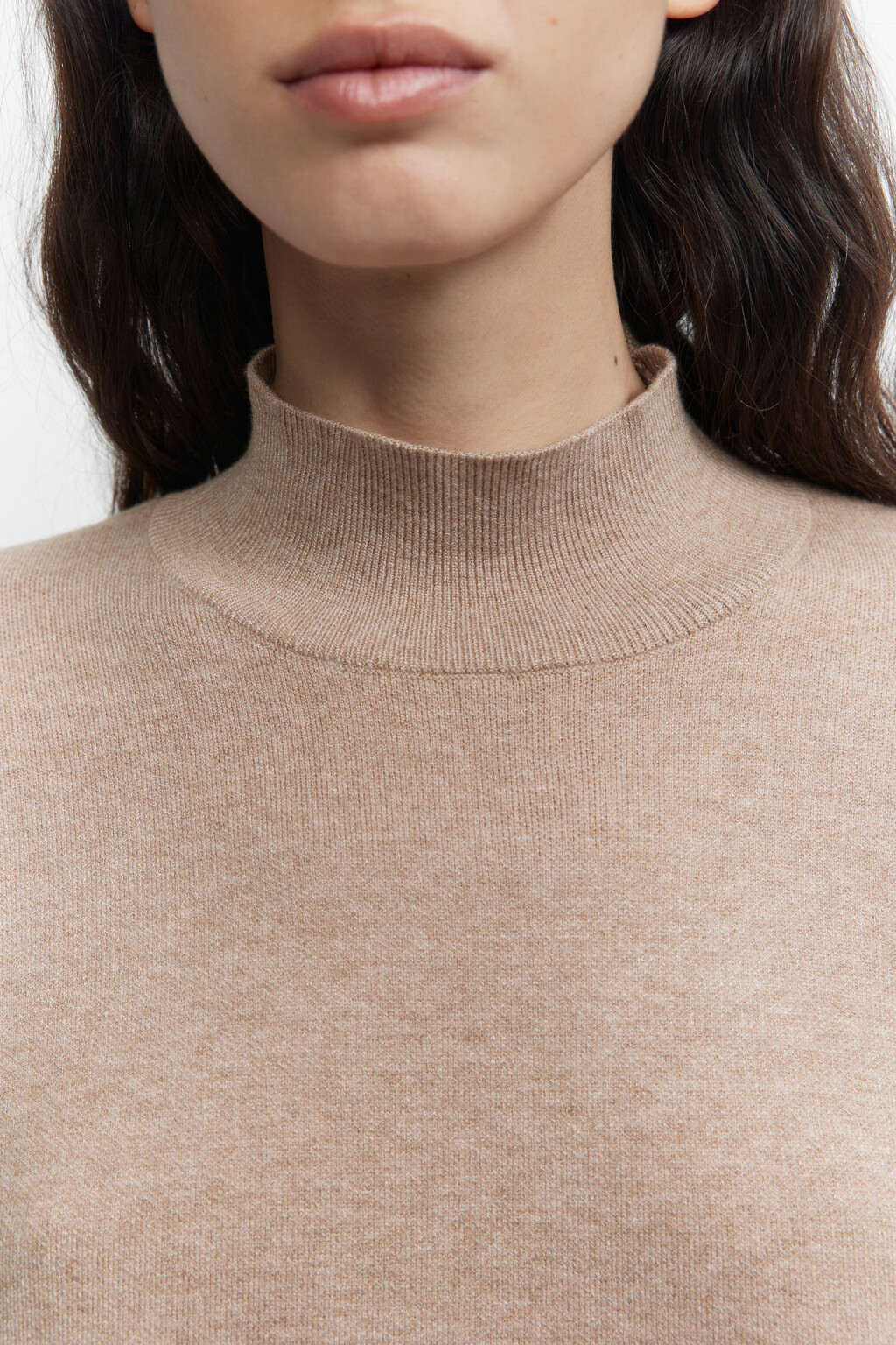 Свитер SOFTJUMPER оверсайз с воротником - цвет бежевый - 5
