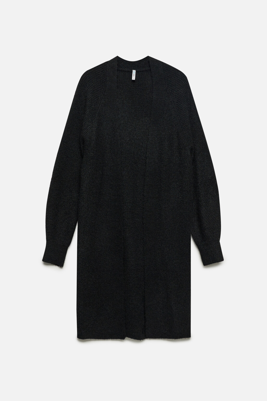 Кардиган oversize удлиненный без застежки - цвет черный - 7