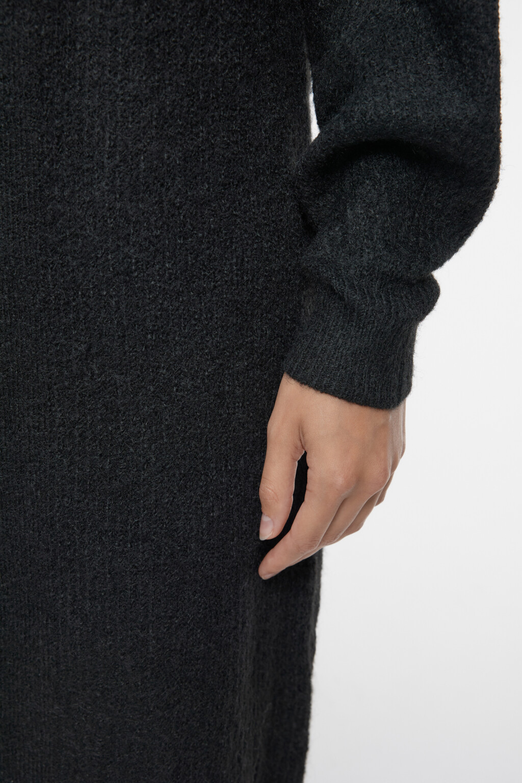 Кардиган oversize удлиненный без застежки - цвет черный - 6