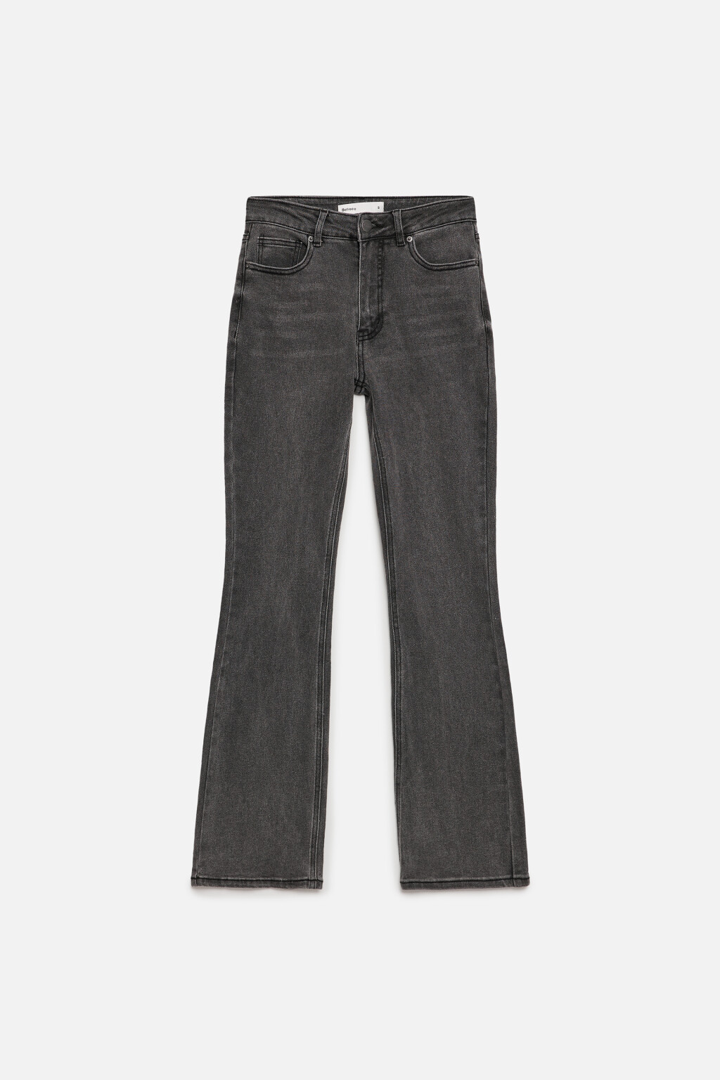 Джинсы flare расклешенные с высокой посадкой - цвет серый - 7