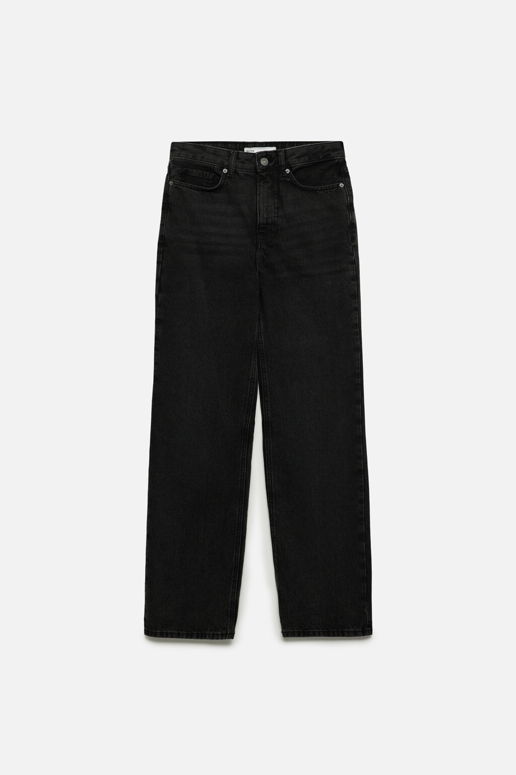 Джинсы straight прямые с высокой посадкой - цвет серый - 7