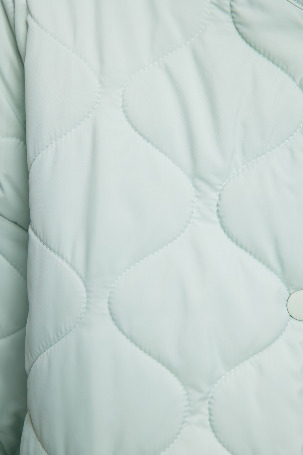 Куртка стеганая короткая с круглым вырезом без воротника - цвет мятный - 5