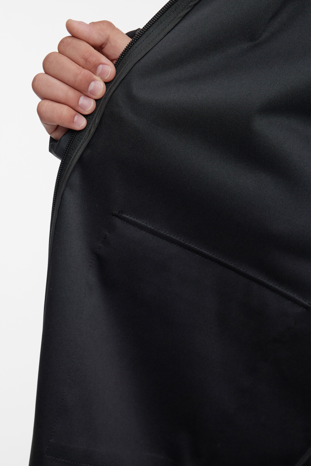 Плащ-дождевик прорезиненный с капюшоном и козырьком - цвет черный - 5