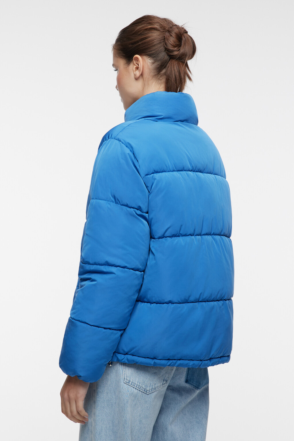 Куртка стеганая короткая с воротником-стойкой - цвет синий - 4
