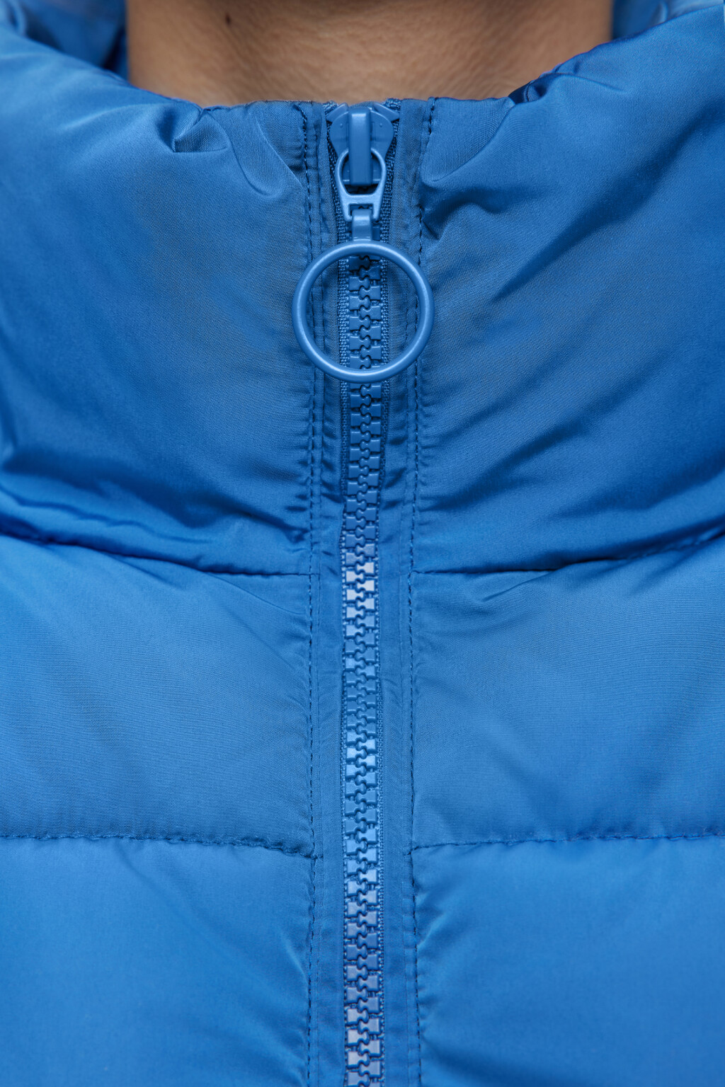 Куртка стеганая короткая с воротником-стойкой - цвет синий - 5