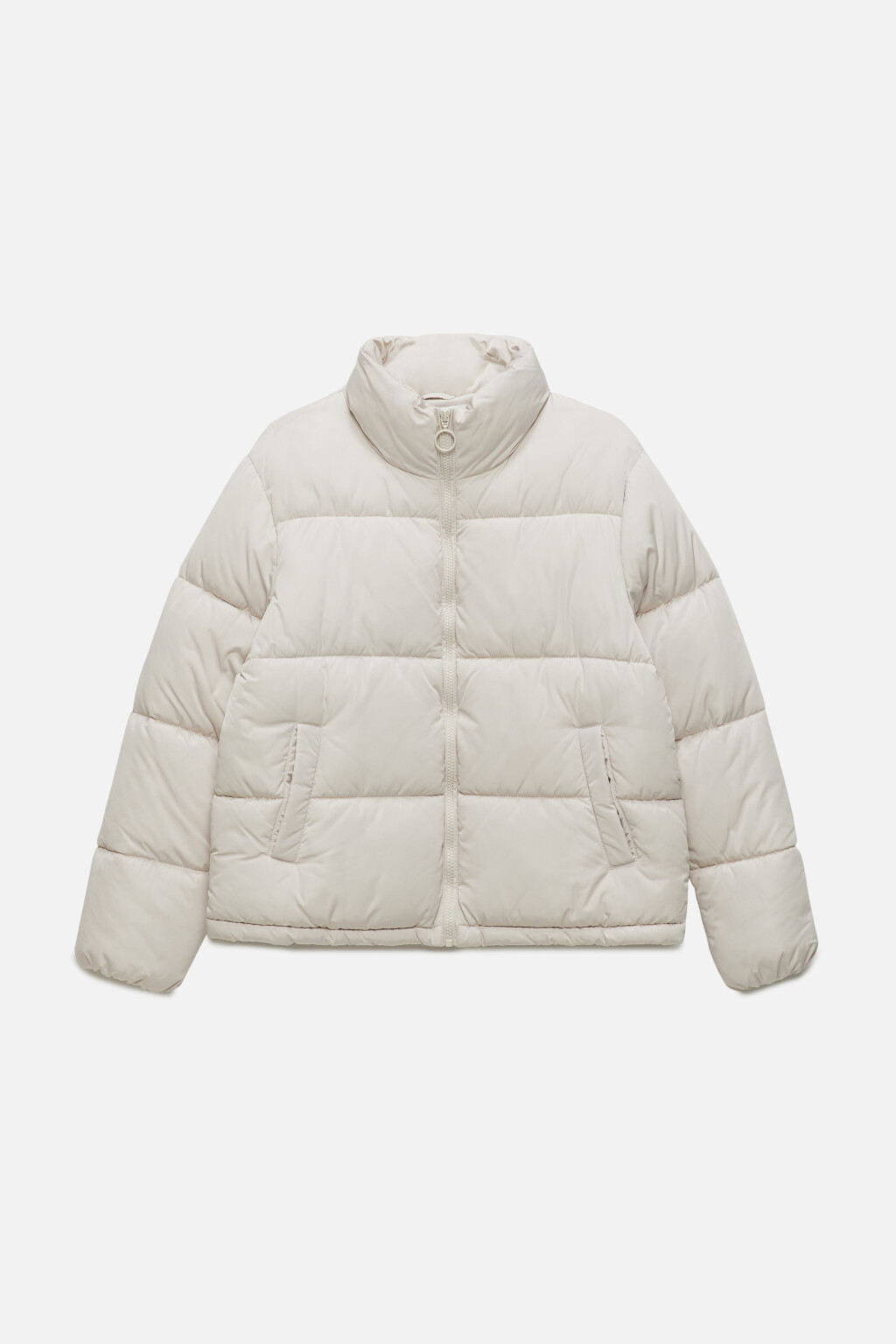 Куртка стеганая короткая с воротником-стойкой - цвет молочный - 9