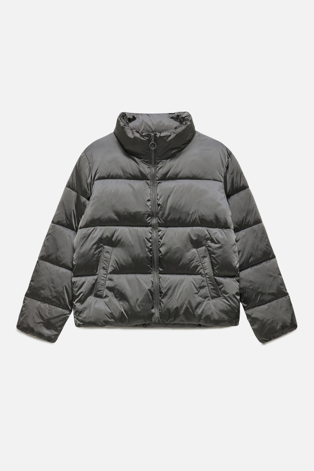 Куртка стеганая короткая с воротником-стойкой - цвет серый - 8