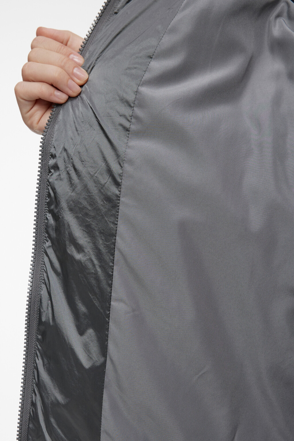 Куртка стеганая короткая с воротником-стойкой - цвет серый - 7