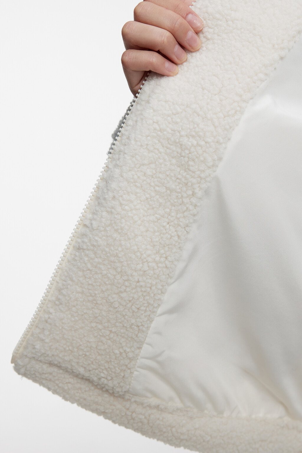 Куртка oversize из искусственного меха с воротником-стойкой - цвет мультиколор - 5