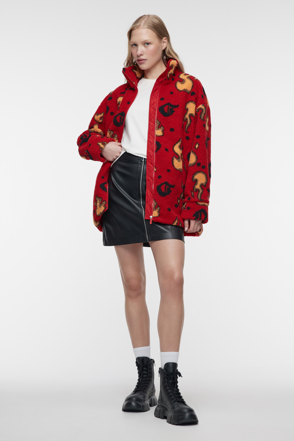 Куртка-парка короткая с принтом - цвет мультиколор - 1