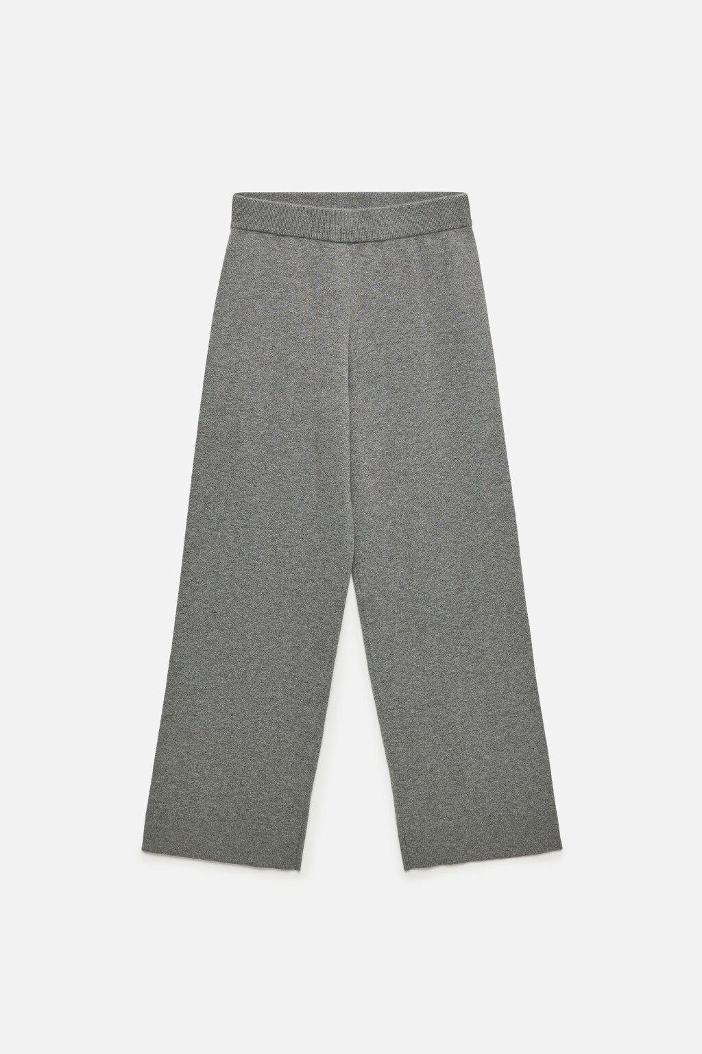 Брюки вязаные вискозные с поясом-резинкой - цвет серый - 7