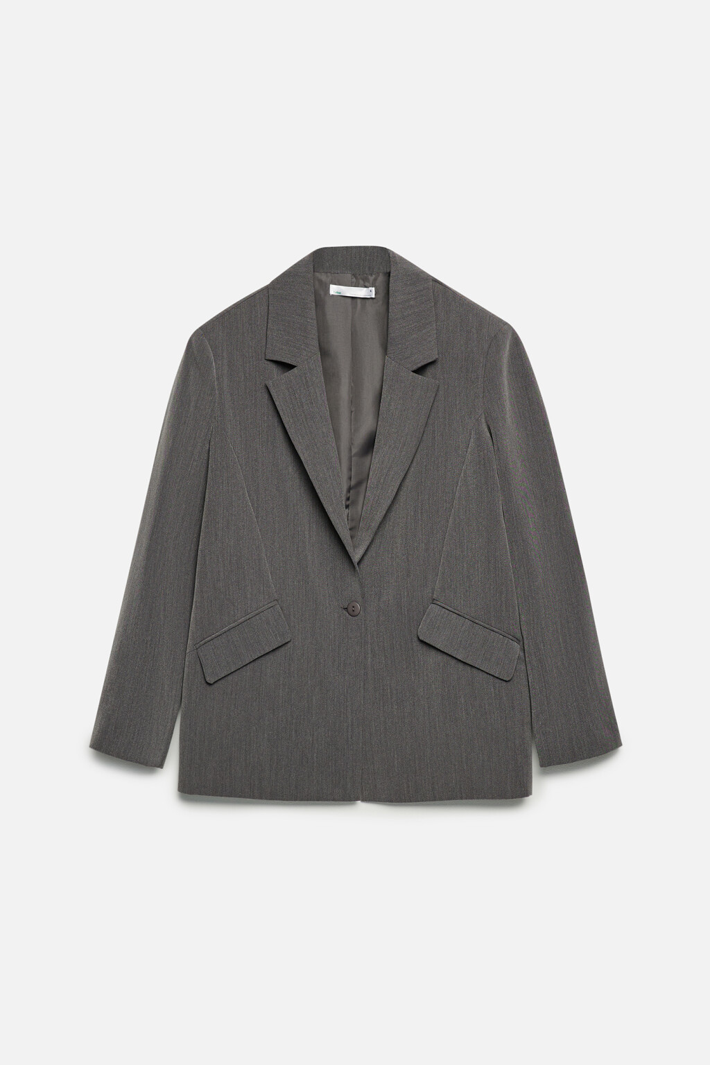 Пиджак прямой однобортный из костюмной ткани - цвет серый - 11