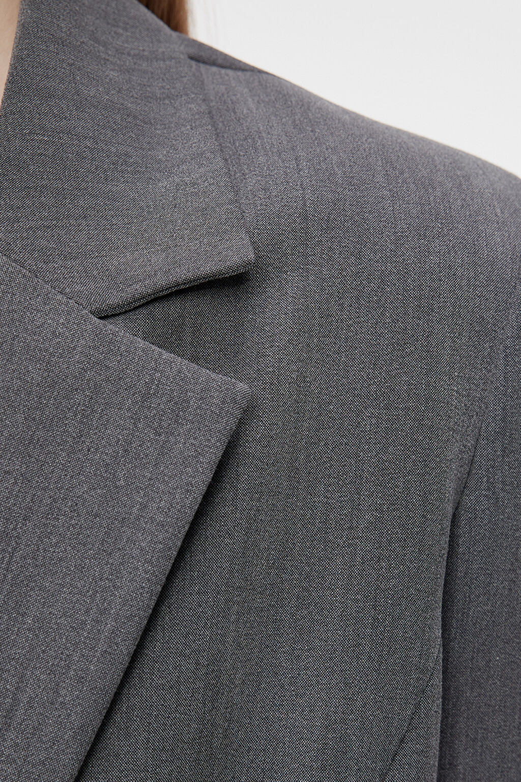 Пиджак прямой однобортный из костюмной ткани - цвет серый - 7